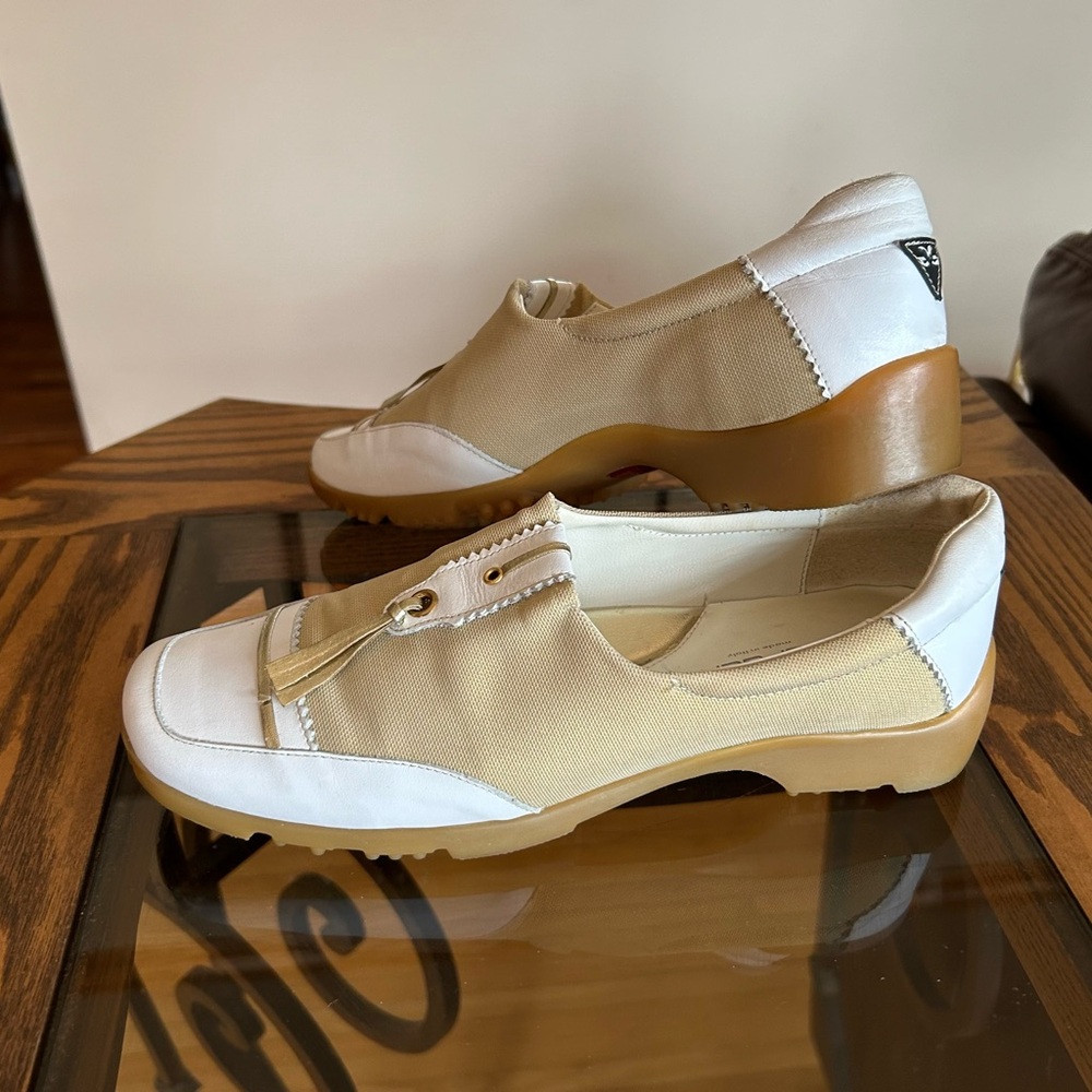 Walter Genuin Sz 6.5 Linea stretch leather golf leisure shoes
